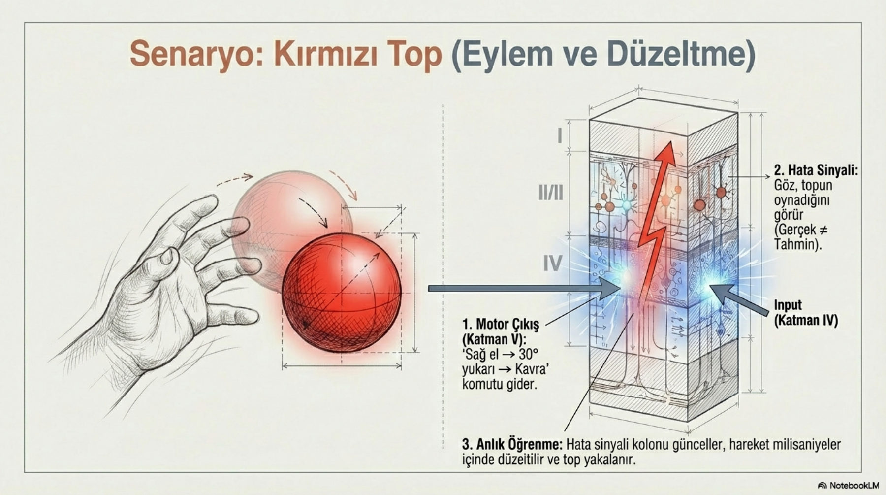 Senaryo: kırmızı top — eylem ve düzeltme