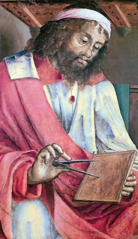 Öklid, Justus van Gent tablosu